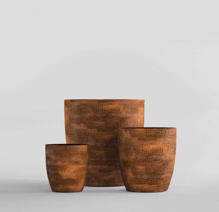 Кашпо CONCRETIKA VASE 3 CAYMAN BROWN D50H55