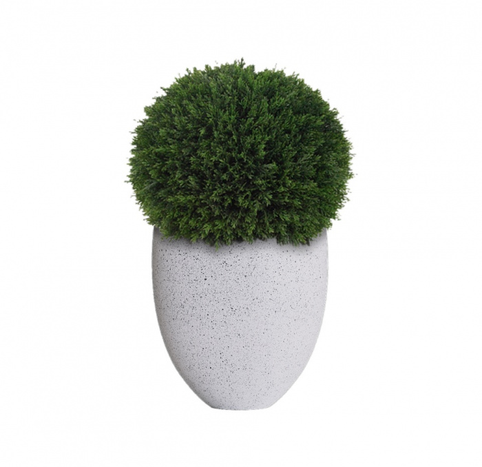 Кашпо CONCRETIKA BARREL EGG WHITE D44H48