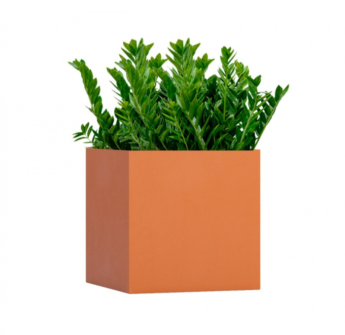 Кашпо CONCRETIKA CUBE CARROT 60x60x60