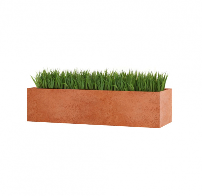Кашпо CONCRETIKA BALCONY RED CLAY 60x20x15