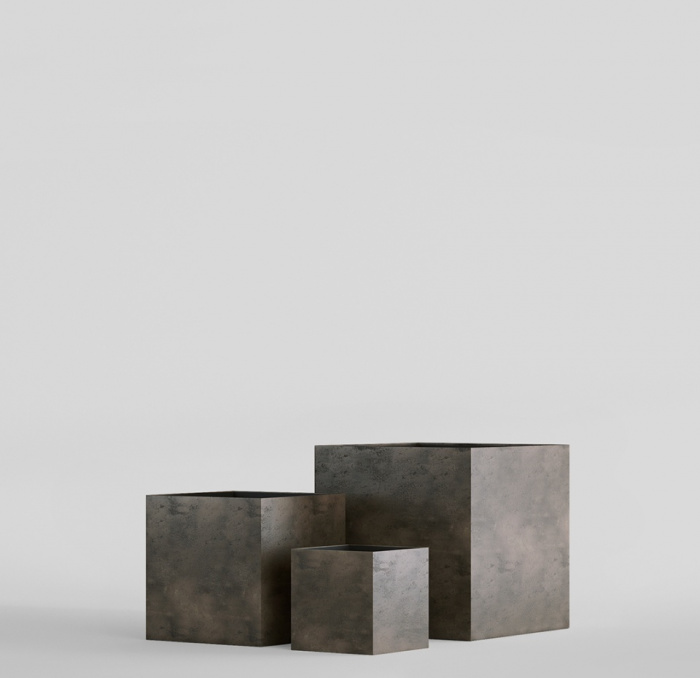 Кашпо CONCRETIKA CUBE BREZENT GREY 60x60x60