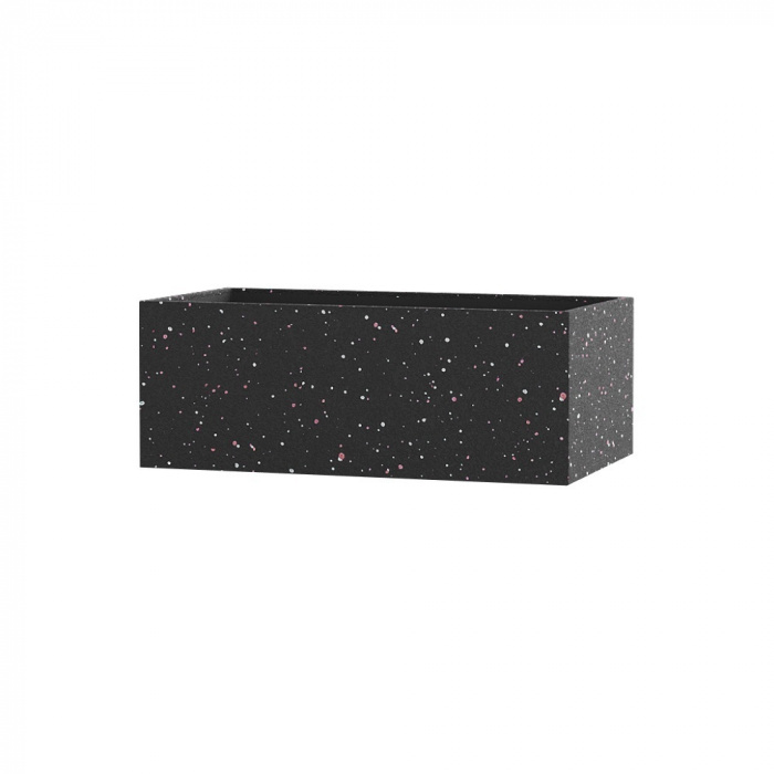 Кашпо CONCRETIKA BALCONY EGG BLACK 40x20x15