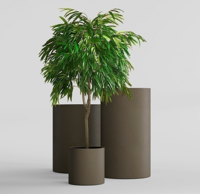 Кашпо CONCRETIKA CYLINDER OLIVE D60H90