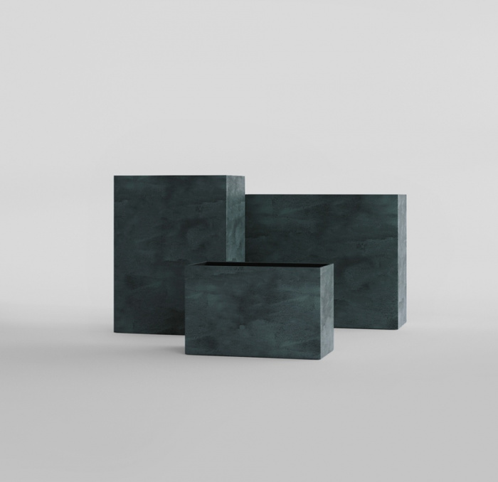 Кашпо CONCRETIKA DIVIDER OCEAN GREEN 100x40x50