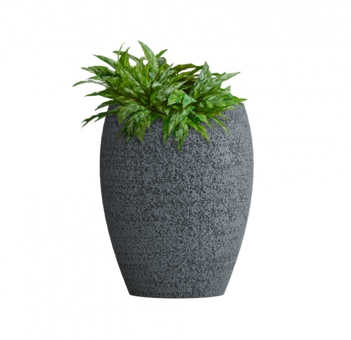 Кашпо CONCRETIKA OVAL EROSIA GREY D30H41