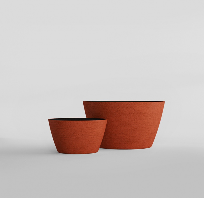 Кашпо CONCRETIKA BOWL EROSIA CORAL D80H45