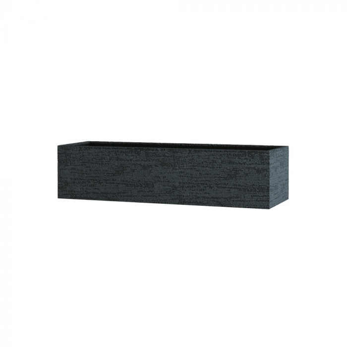 Кашпо CONCRETIKA BALCONY EROSIA BLACK 60x20x15