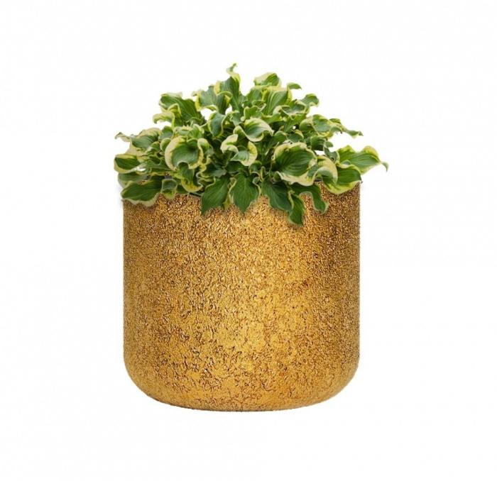 Кашпо CONCRETIKA TOPPER RICH GOLD D40H40