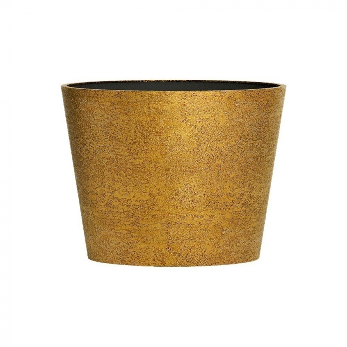 Кашпо CONCRETIKA CRATER RICH GOLD D50H40