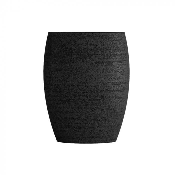 Кашпо CONCRETIKA OVAL EROSIA BLACK D45H66