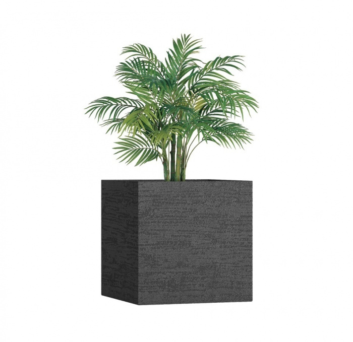 Кашпо CONCRETIKA CUBE EROSIA BLACK 90x90x90