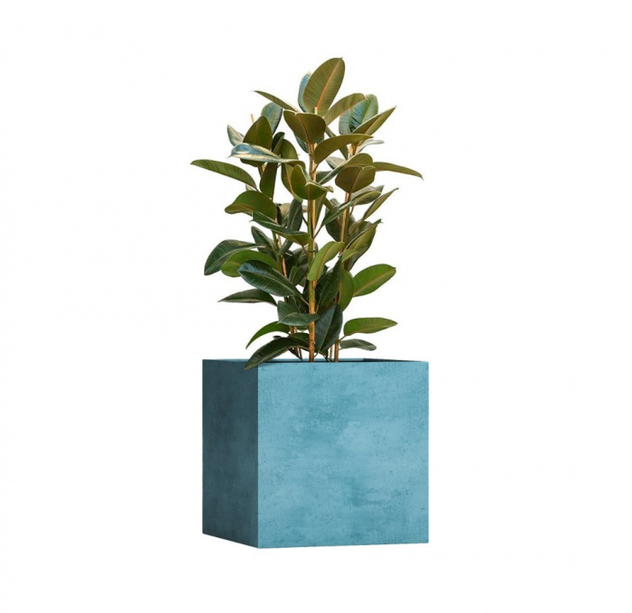 Кашпо CONCRETIKA CUBE BLUE SKY 70x70x70