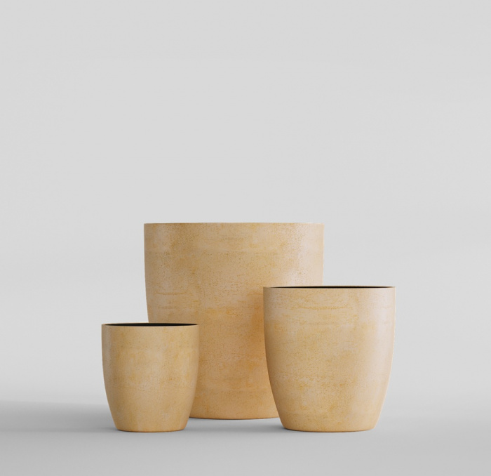 Кашпо CONCRETIKA VASE 3 LEMON D40H45