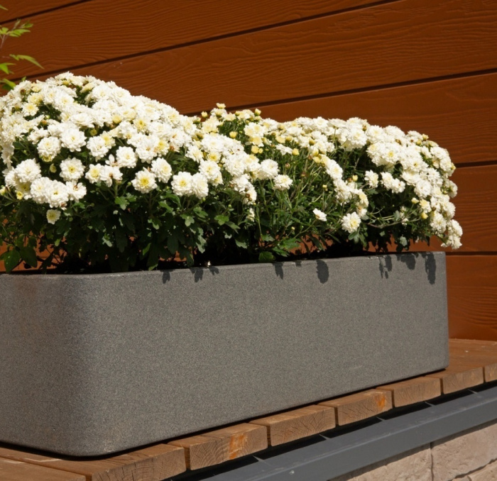 Кашпо CONCRETIKA BALCONERA BASALT 80x22x18