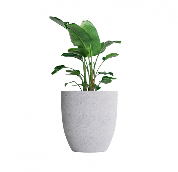 Кашпо CONCRETIKA VASE 3 EGG WHITE D90H95