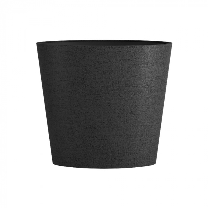 Кашпо CONCRETIKA CRATER EROSIA BLACK D40H35