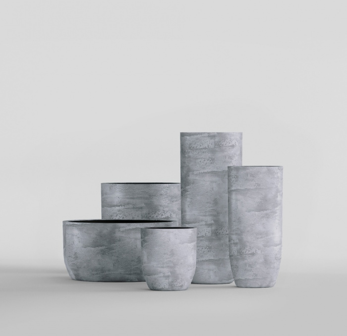 Кашпо CONCRETIKA YAR CONCRETE GREY LIGHT D46H110