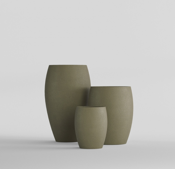 Кашпо CONCRETIKA OVAL HACKS D30H41
