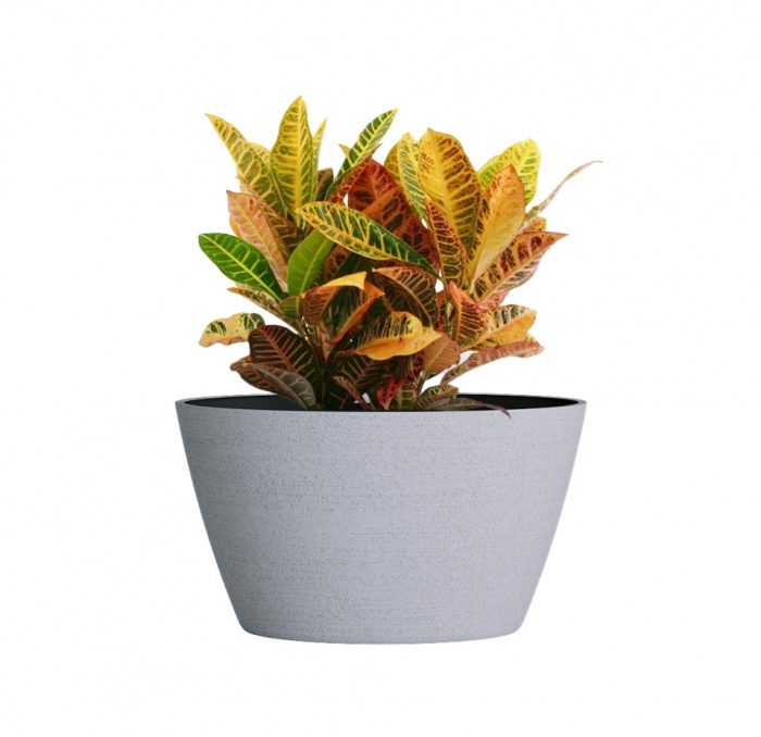 Кашпо CONCRETIKA BOWL EROSIA WHITE D80H45