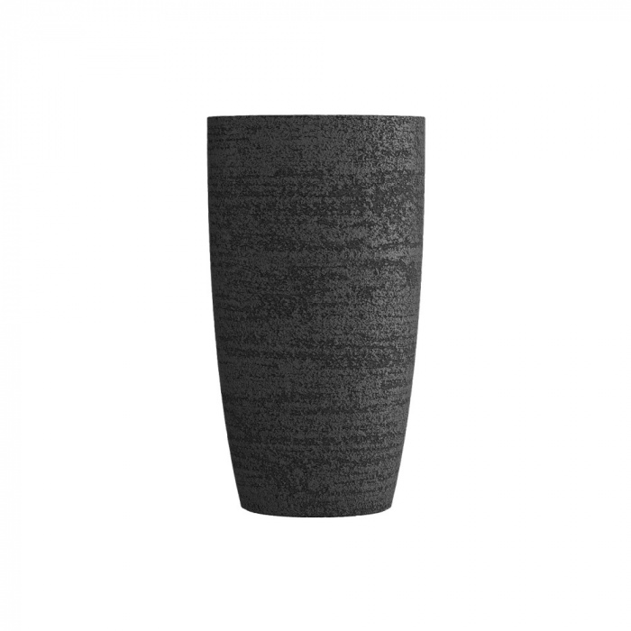 Кашпо CONCRETIKA CONUS EROSIA BLACK D50H90