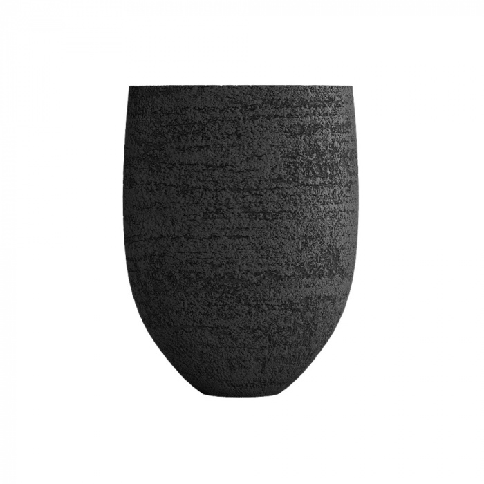 Кашпо CONCRETIKA BARREL EROSIA BLACK D41H60