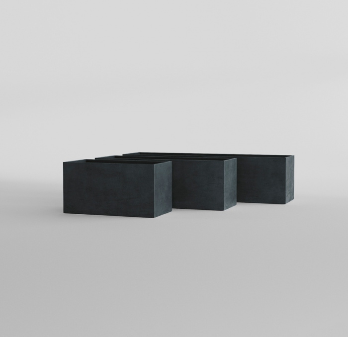 Кашпо CONCRETIKA BALCONY ANTHRACITE 80x20x15