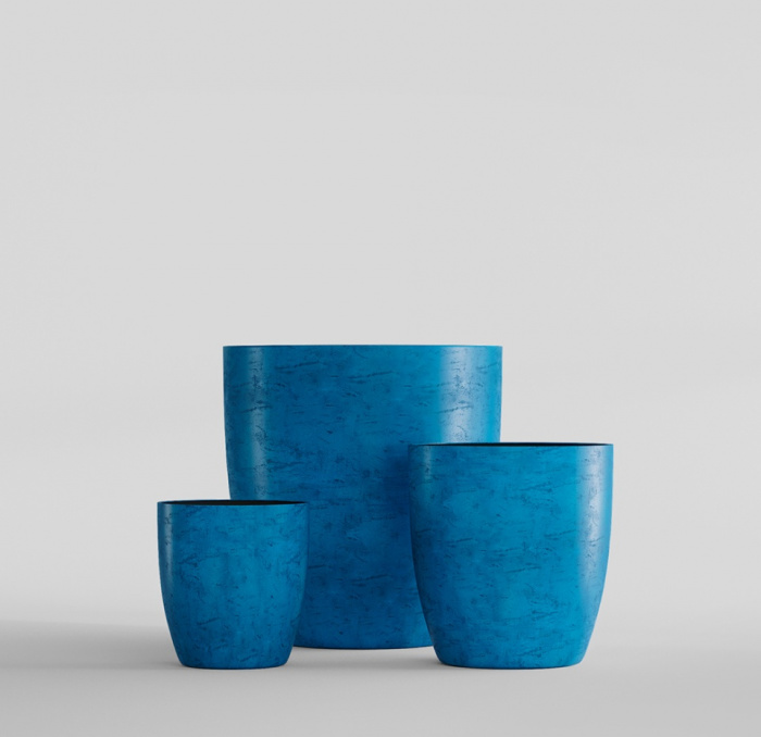 Кашпо CONCRETIKA VASE 3 COBALT BLUE D75H82