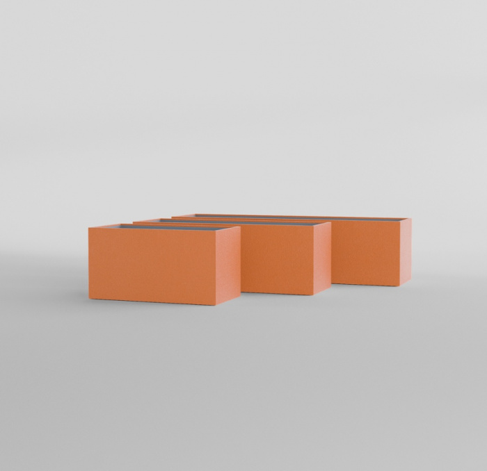 Кашпо CONCRETIKA BALCONY CARROT 80x20x20