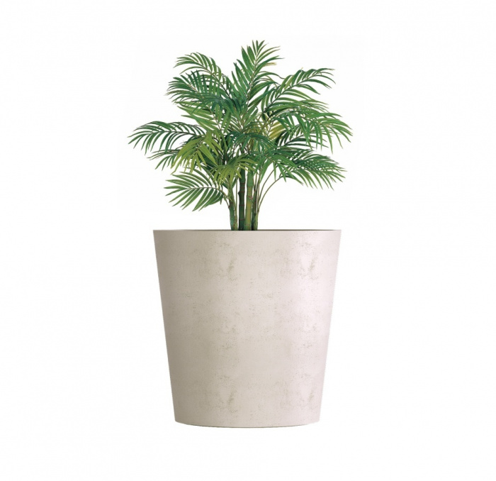 Кашпо CONCRETIKA CRATER CONCRETE WHITE D100H110