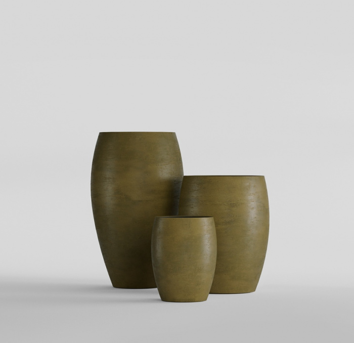Кашпо CONCRETIKA OVAL AVOCADO D30H41