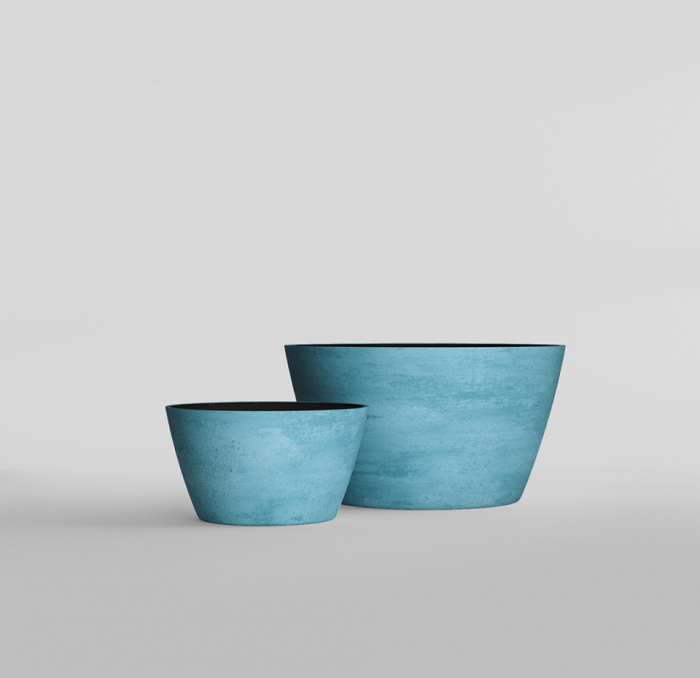 Кашпо CONCRETIKA BOWL BLUE SKY D65H36