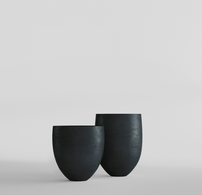 Кашпо CONCRETIKA BARREL ANTHRACITE D41H60