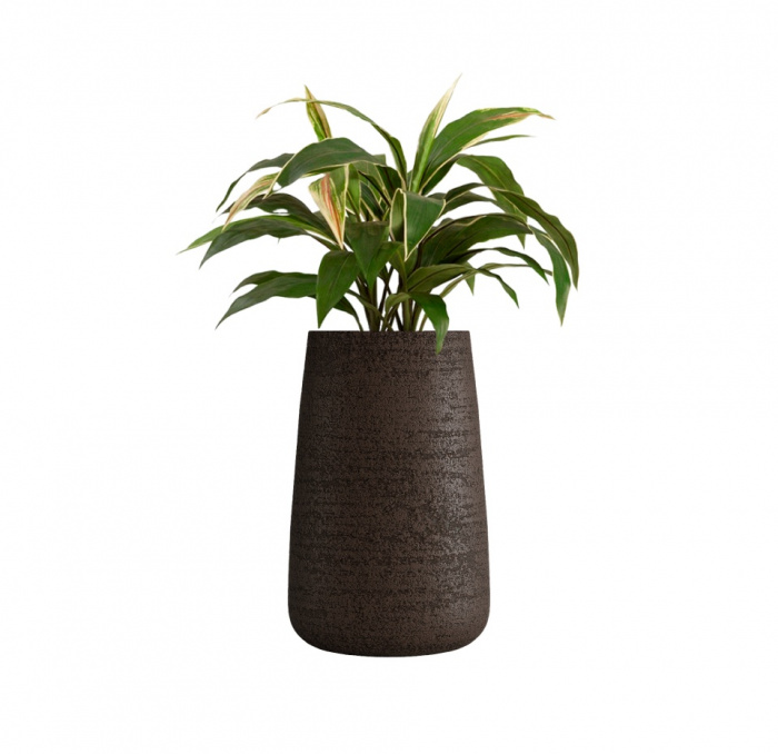 Кашпо CONCRETIKA CONE EROSIA BROWN D36H75