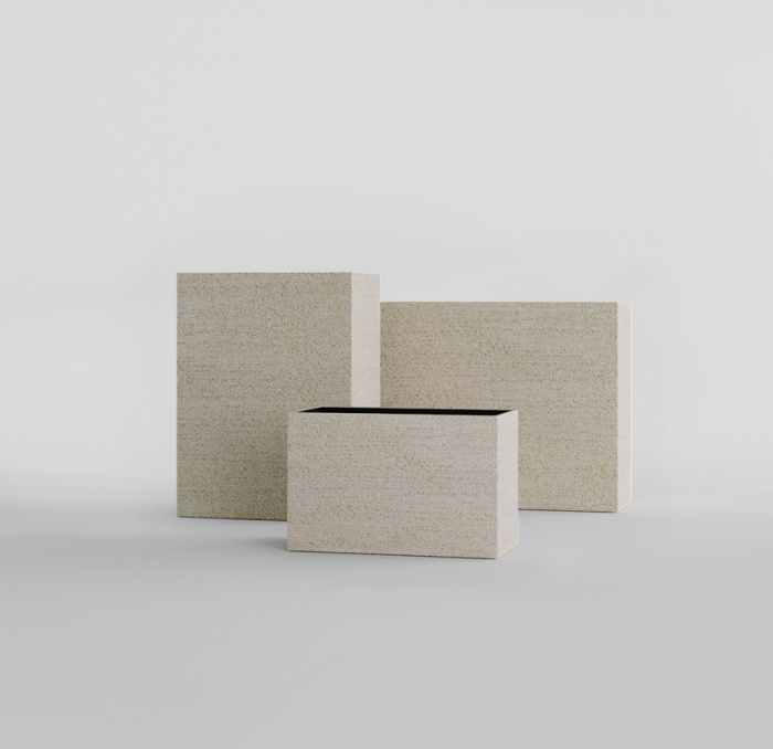 Кашпо CONCRETIKA DIVIDER EROSIA YELLOW 100x40x50