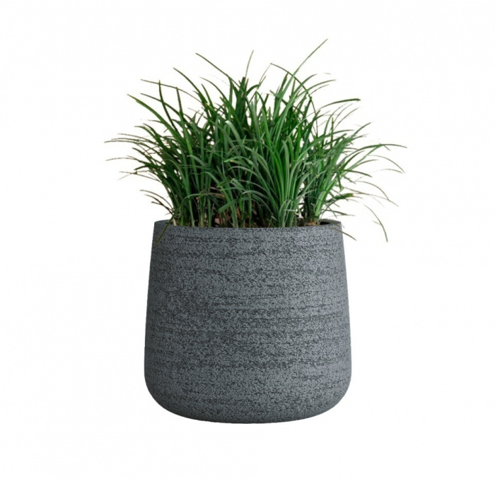 Кашпо CONCRETIKA CONE EROSIA GREY D38H41