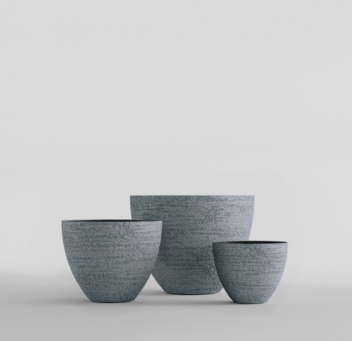 Кашпо CONCRETIKA UPON EROSIA GREY D75H65