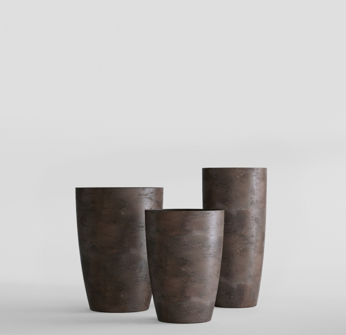 Кашпо CONCRETIKA CONUS TAUPE CONCRETE D41H57