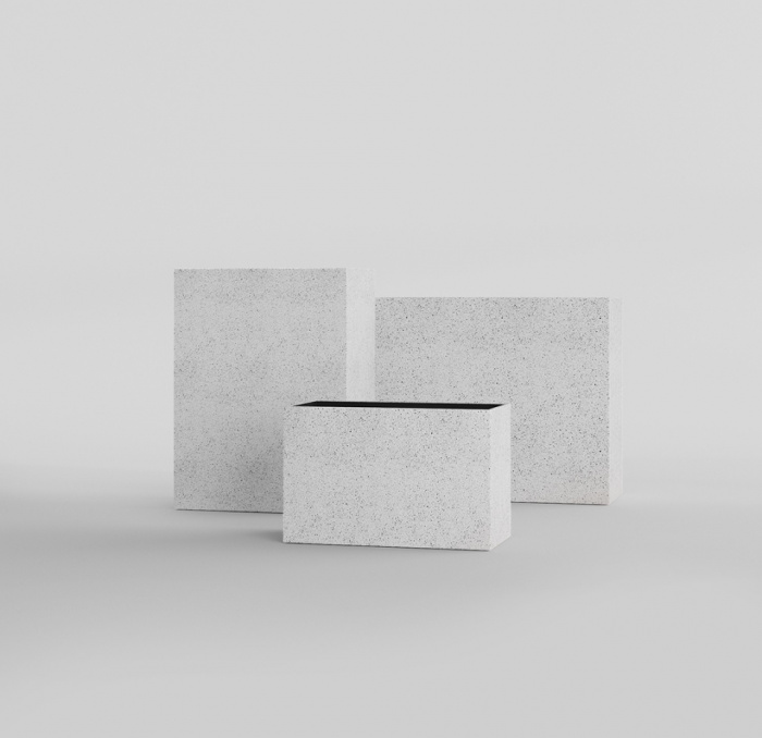 Кашпо CONCRETIKA DIVIDER EGG WHITE 90x35x70