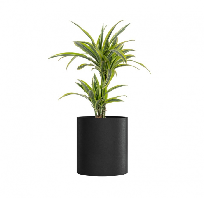 Кашпо CONCRETIKA CYLINDER NERO D60H65