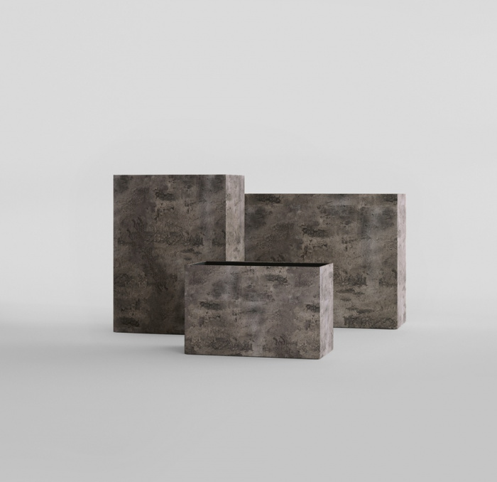 Кашпо CONCRETIKA DIVIDER CONCRETE GREY DARK 90x35x70