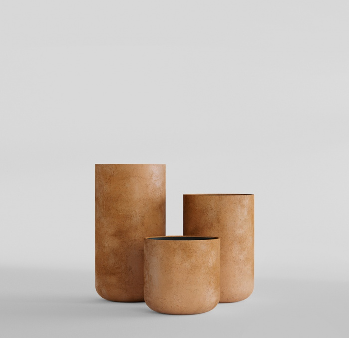 Кашпо CONCRETIKA TOPPER CLASSIC CLAY D40H90