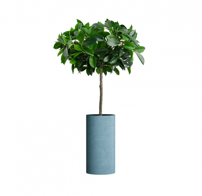 Кашпо CONCRETIKA CYLINDER EROSIA BLUE D30H60