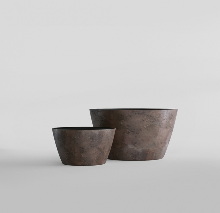 Кашпо CONCRETIKA BOWL TAUPE CONCRETE D65H36