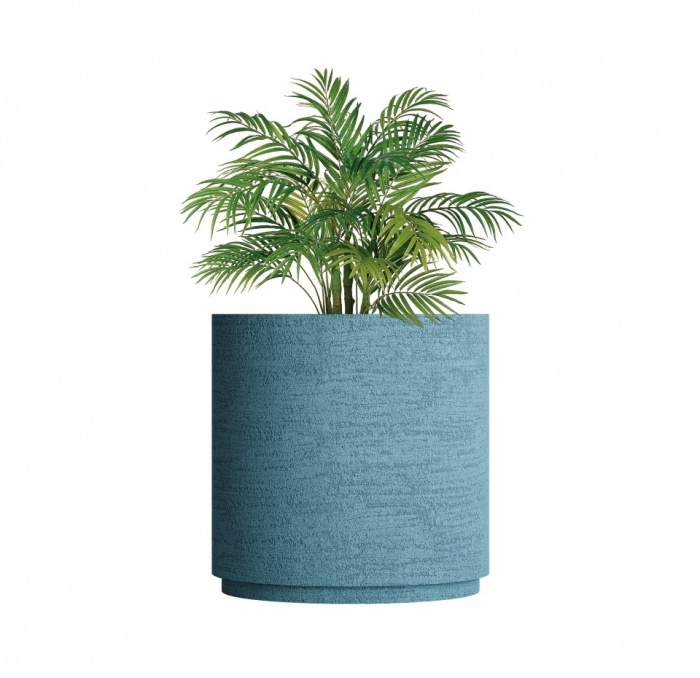 Кашпо CONCRETIKA CYLINDER XL EROSIA BLUE D120H120