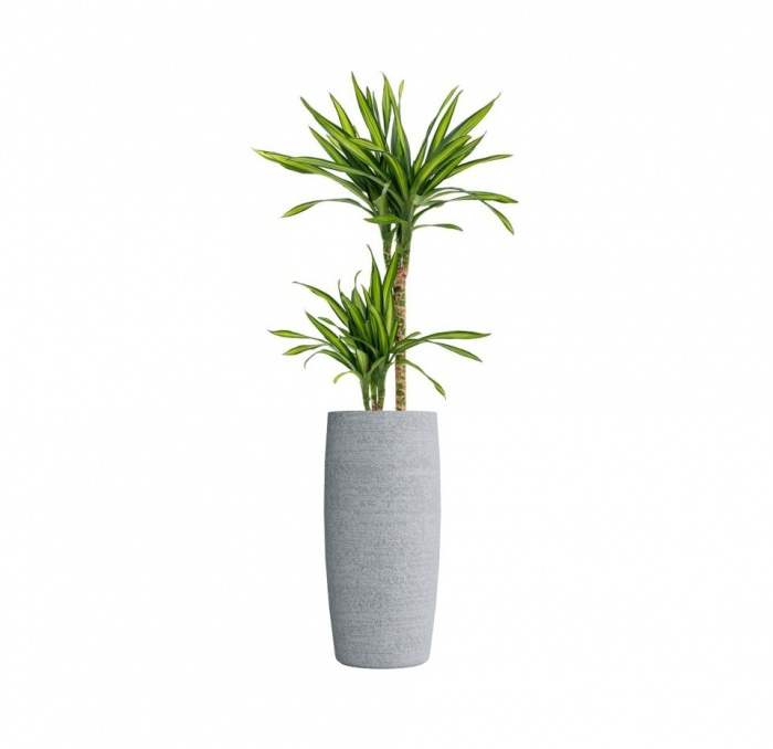 Кашпо CONCRETIKA CIGAR EROSIA WHITE D43H92