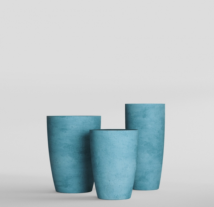 Кашпо CONCRETIKA CONUS BLUE SKY D39H60