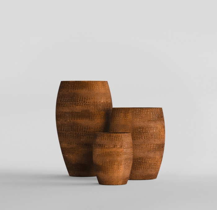 Кашпо CONCRETIKA OVAL CAYMAN BROWN D41H82