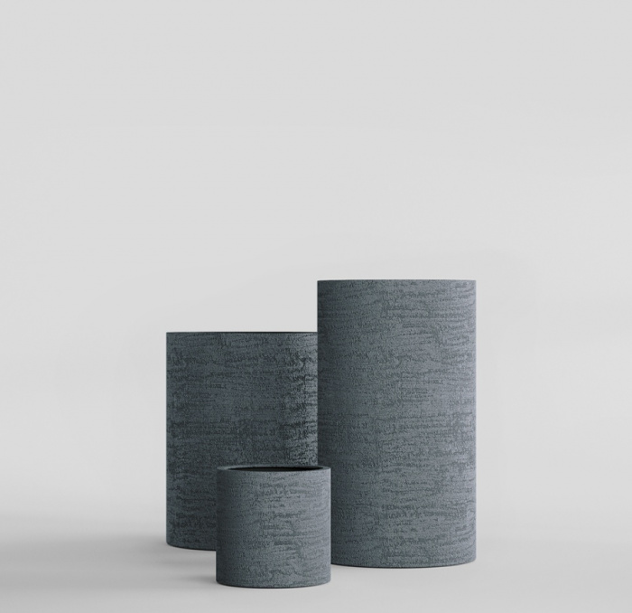 Кашпо CONCRETIKA CYLINDER EROSIA GREY D50H65