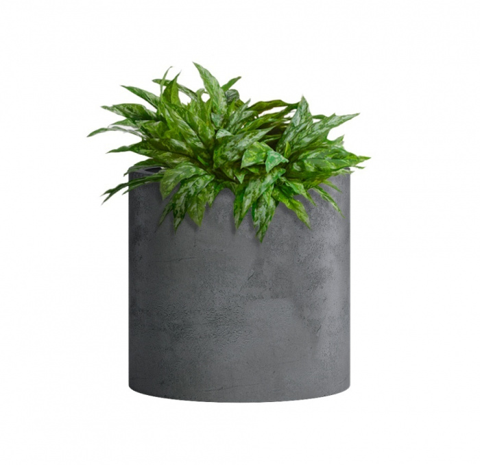 Кашпо CONCRETIKA CYLINDER SMOKEY BLUE D25H25