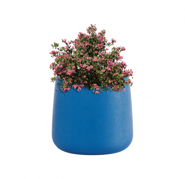 Кашпо CONCRETIKA CONE DARK BLUE D24H26